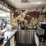 Fotomurali : Mappa del mondo del caff&egrave; 6