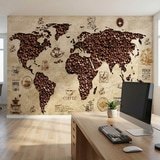 Fotomurali : Mappa del mondo del caff&egrave; 8