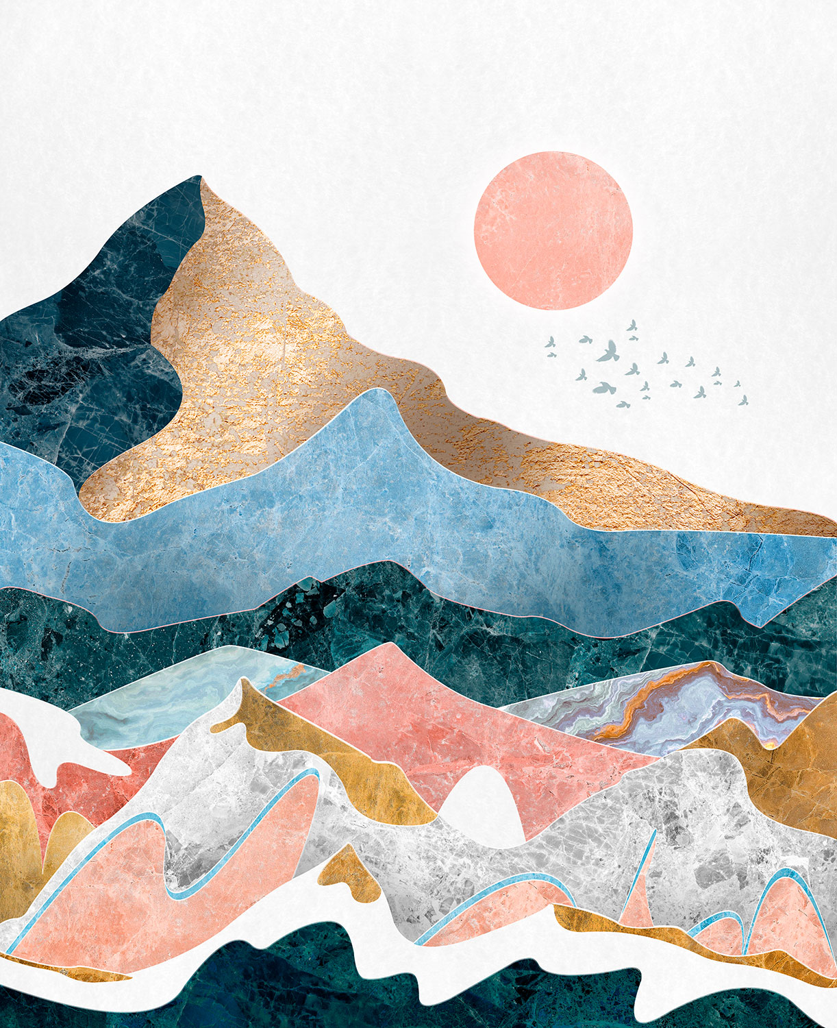 Fotomurali : Collage di montagna