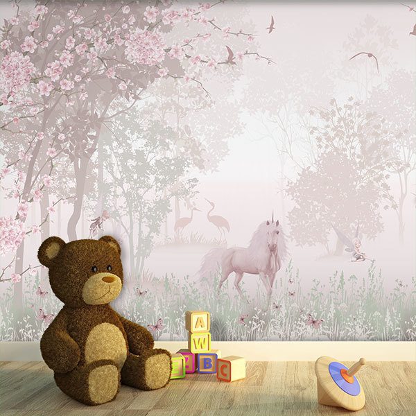 Fotomurali : Unicorno nella foresta  0