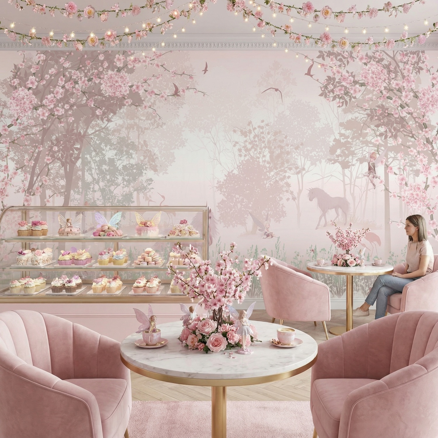 Fotomurali : Unicorno nella foresta 