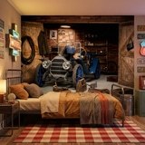 Fotomurali : Vecchia auto in garage 12