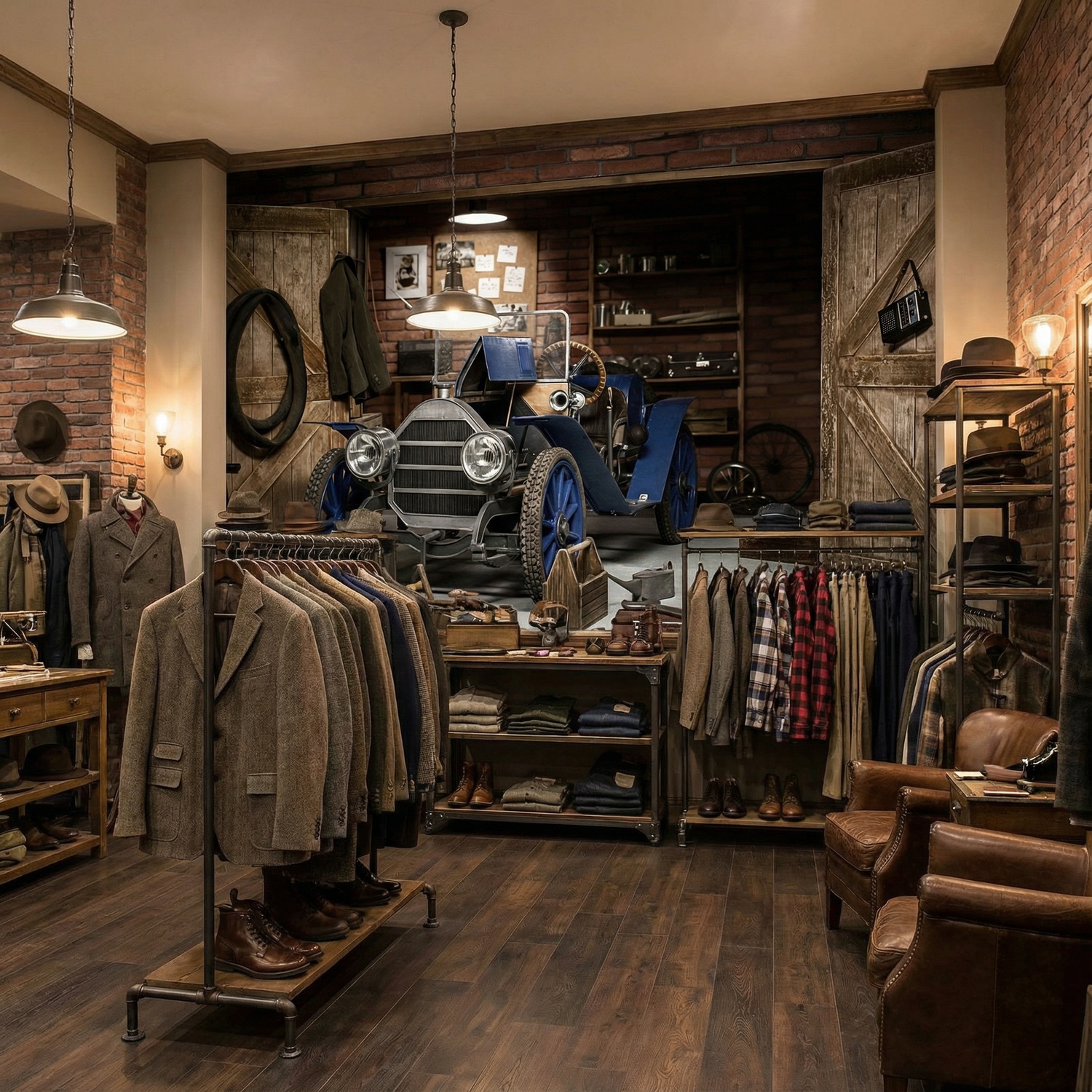 Fotomurali : Vecchia auto in garage