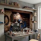 Fotomurali : Vecchia auto in garage 7