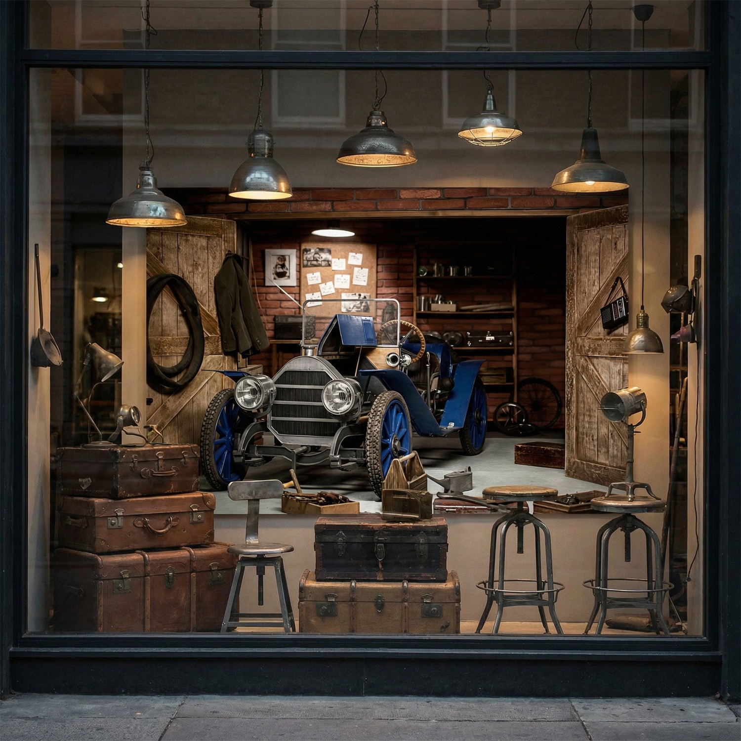 Fotomurali : Vecchia auto in garage