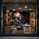 Fotomurali : Vecchia auto in garage 10