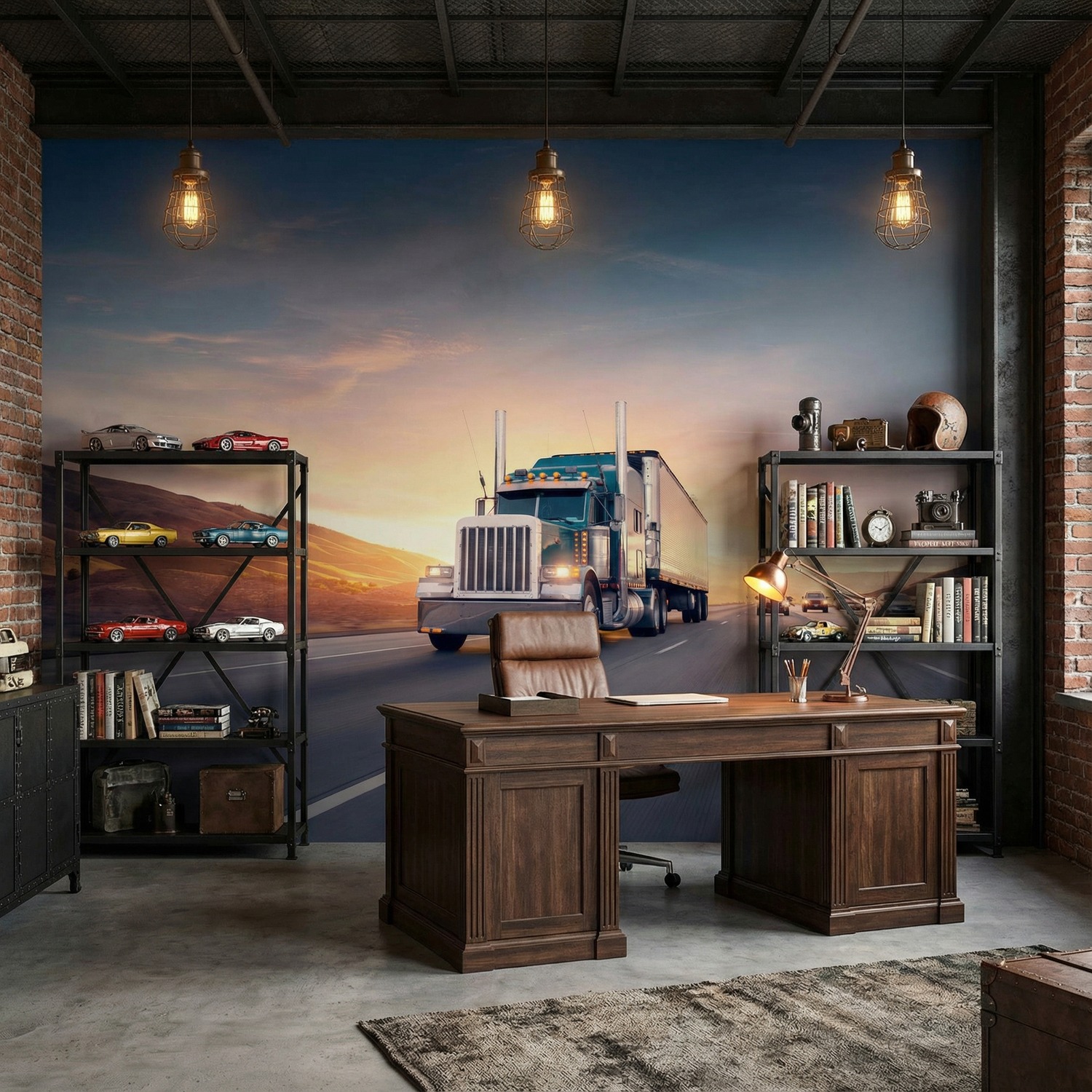 Fotomurali : Camion sulla strada