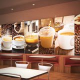 Fotomurali : Collage di caffè e colazione 3