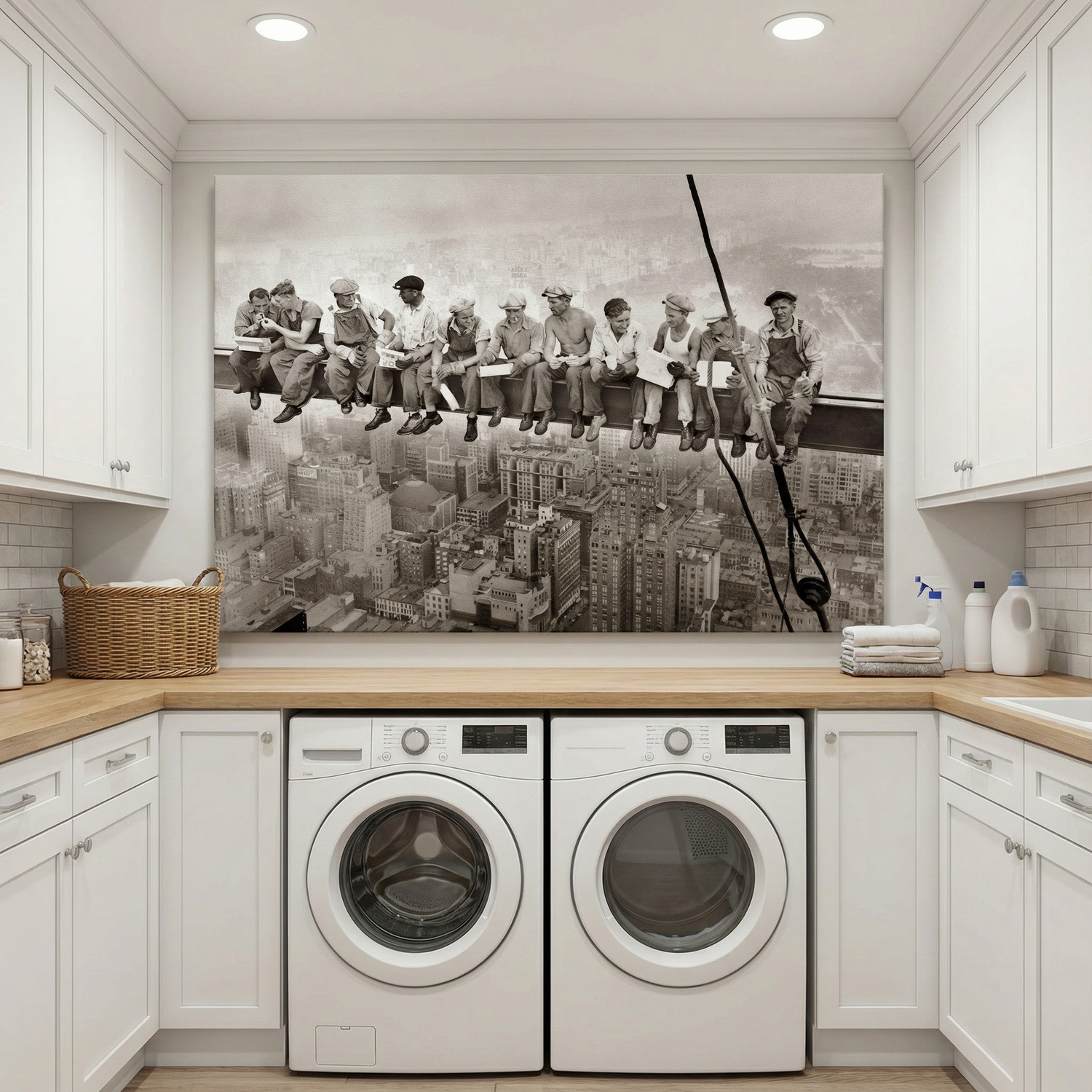 Fotomurali : Lavoratori sulla trave