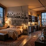 Fotomurali : Lavoratori sulla trave 16