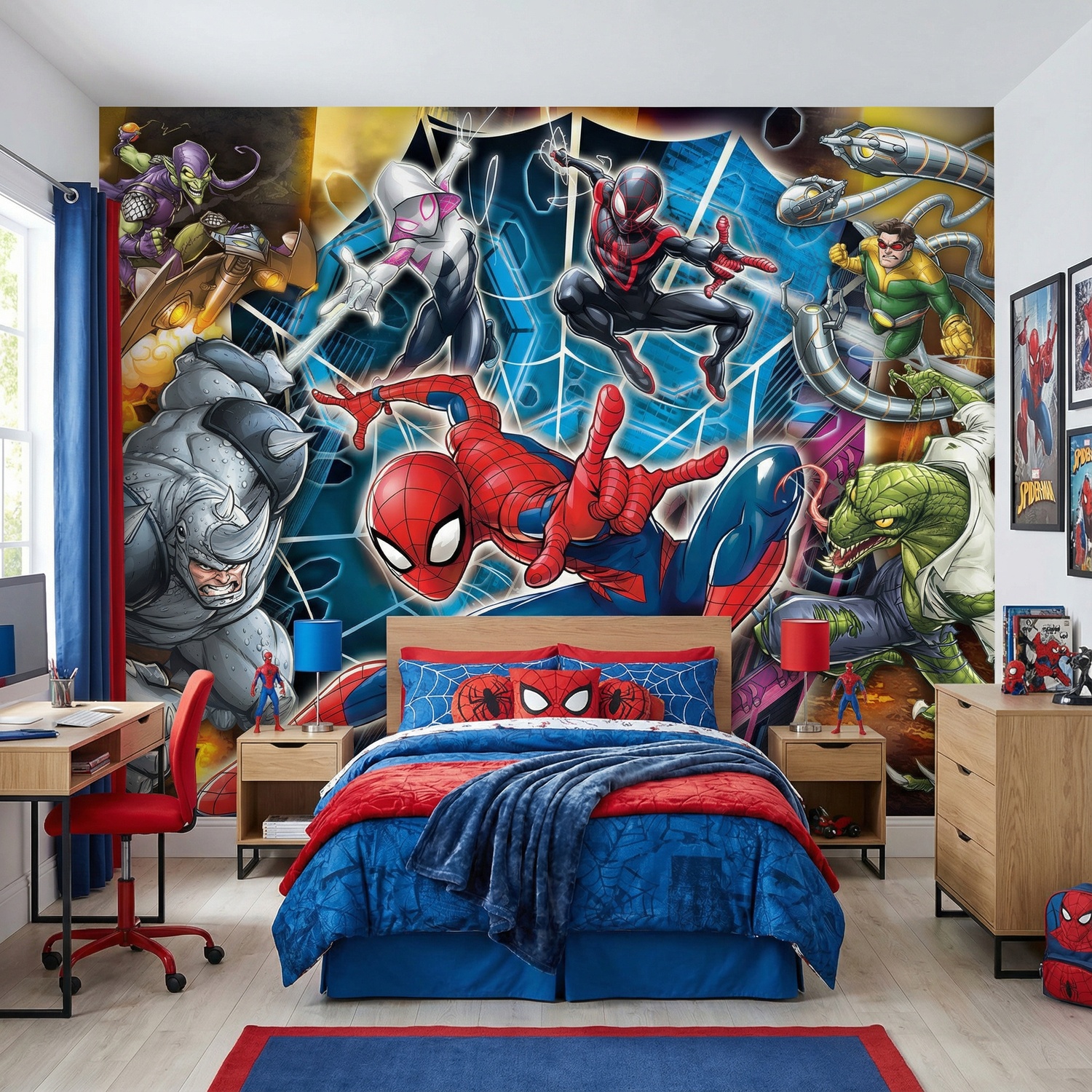 Fotomurali : Spider-Man con i nemici