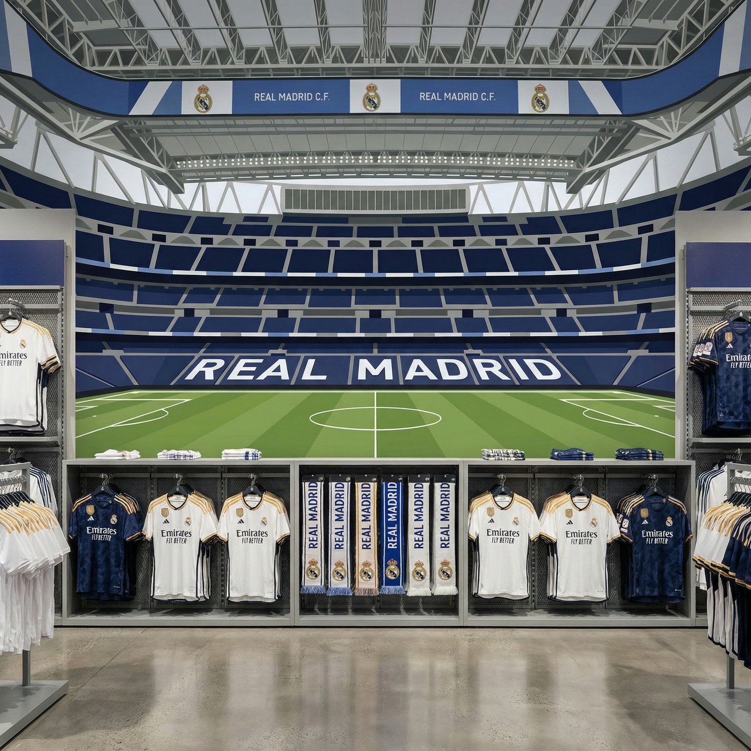 Fotomurali : Interno del nuovo stadio Santiago Bernab&eacute;u del Rea
