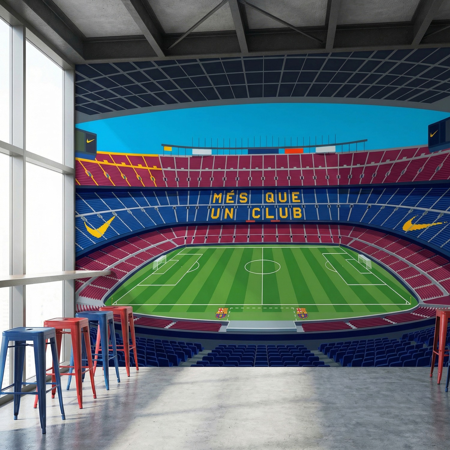 Fotomurali : Fotomurale Illustrazione Stadio Camp Nou