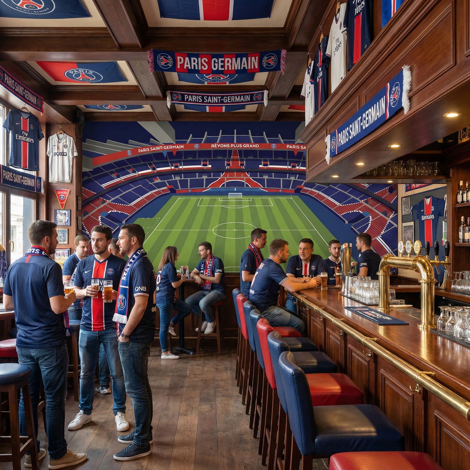 Fotomurali : Fotomurale Illustrazione Stadio Parco dei Principi