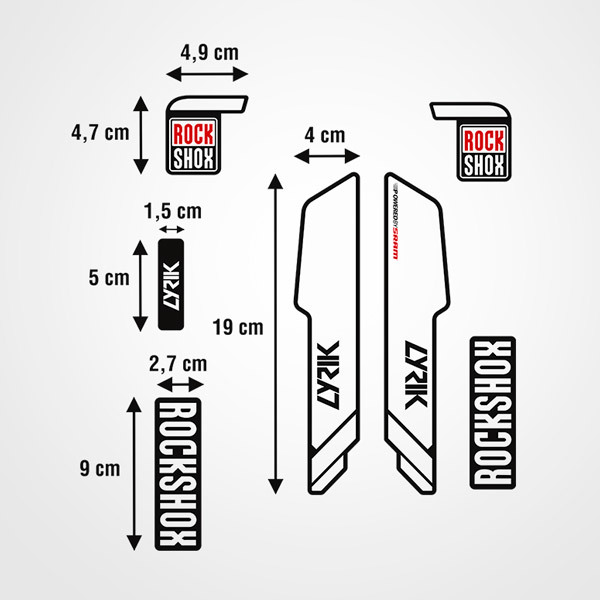 Adesivi per Auto e Moto: Forcelle bici Rock Shox Liric