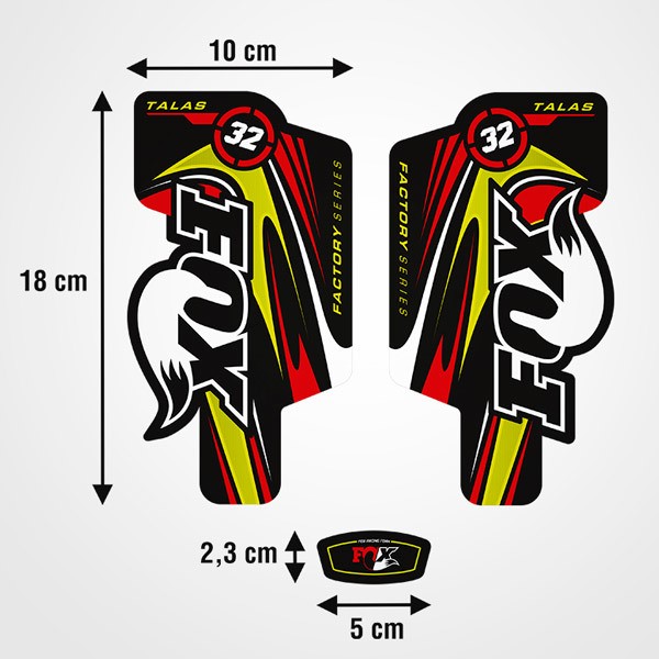 Adesivi per Auto e Moto: Forcella della bicicletta Fox Factory Series 32