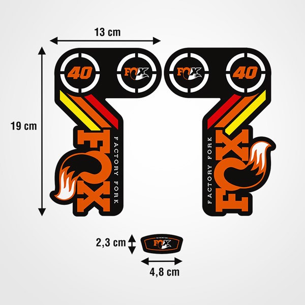 Adesivi per Auto e Moto: Fox Factory Fork Fork Kit 40