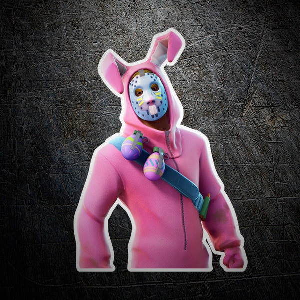 Adesivo Skin Fortnite Coniglio Rosa Stickersmurali Com
