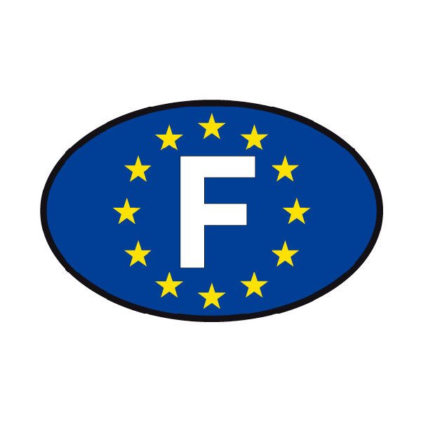 Adesivi per Auto e Moto: Francia Unione Europea ovale