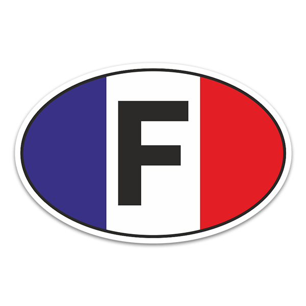 Adesivi per Auto e Moto: Francia ovale