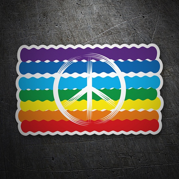 Adesivi per Auto e Moto: Bandiera Gay Pride, Pace