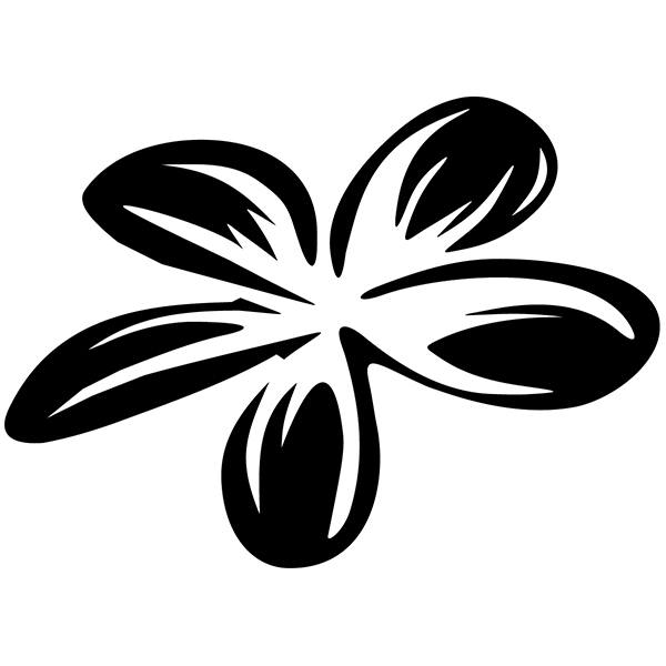 Adesivi per Auto e Moto: Fiore di plumeria hawaiana