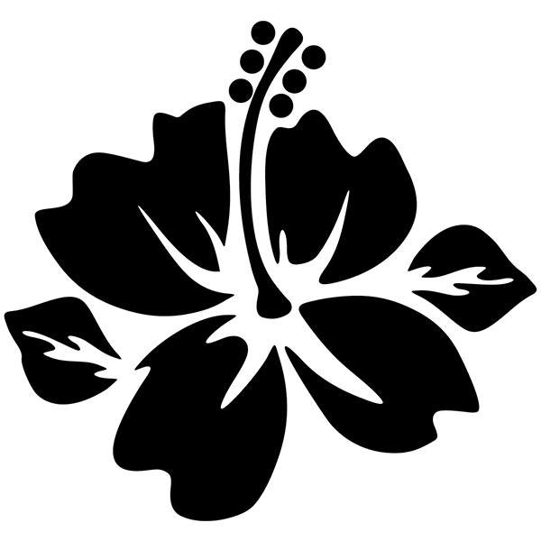 Adesivi per Auto e Moto: Fiore di Ibisco Hawaiano