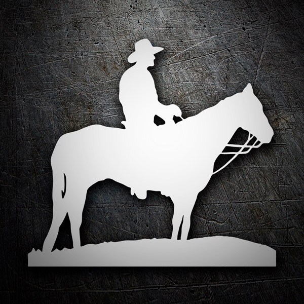 Adesivi per Auto e Moto: Cowboy a cavallo 0