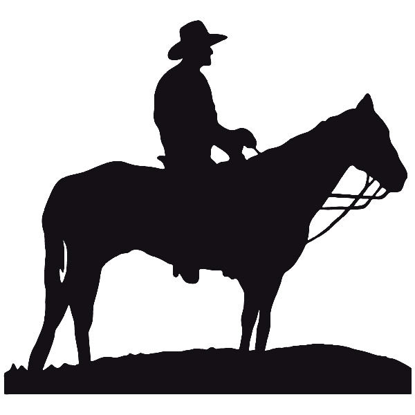 Adesivi per Auto e Moto: Cowboy a cavallo