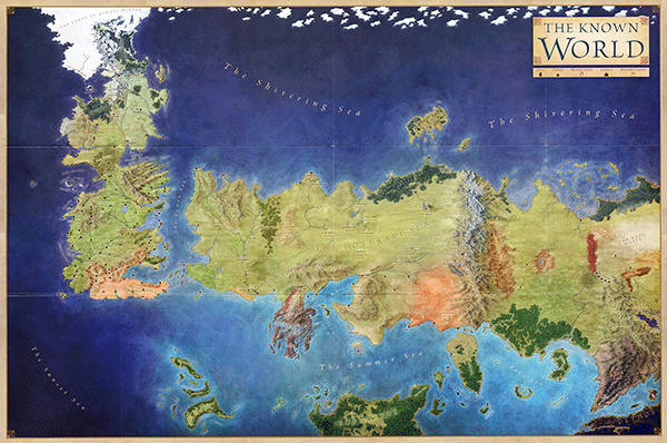 Adesivi Murali: Mappa Box Gioco dei troni