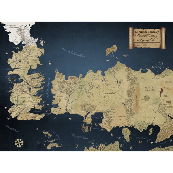 Adesivi Murali: Mappa dei 7 regni Gioco dei troni