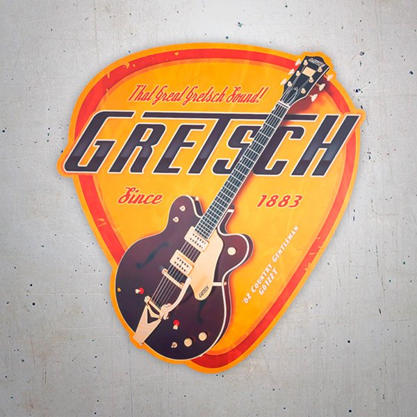 Adesivi per Auto e Moto: Plettro Gretsch 1883