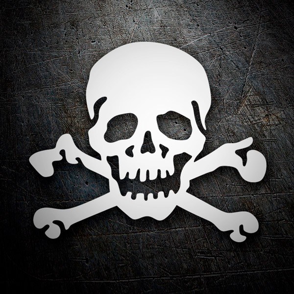 Adesivi per Auto e Moto: Teschio con Huesos Incrociati