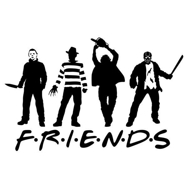 Adesivi Murali: Icone dell'horror stile Friends