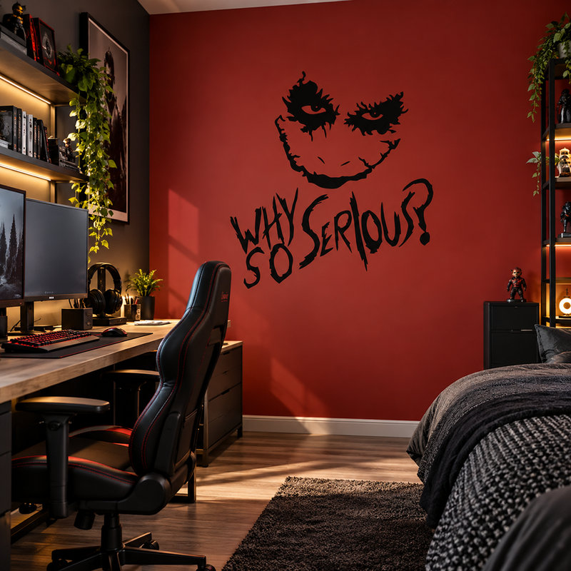 Adesivi Murali: Why so serious? (Joker, Batman)