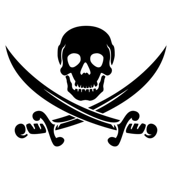 Adesivi Murali: Jolly Roger pirati (Halloween)