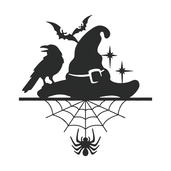 Adesivi per Auto e Moto: Cappello Raven Bat Spider