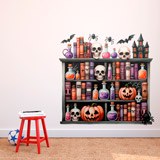 Adesivi Murali: Scaffale degli incantesimi di Halloween 4