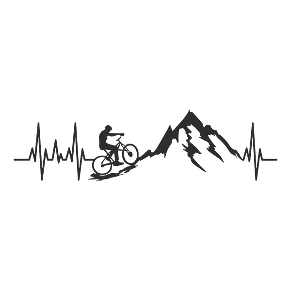 Adesivi per Auto e Moto: Ciclismo su montagna cardio