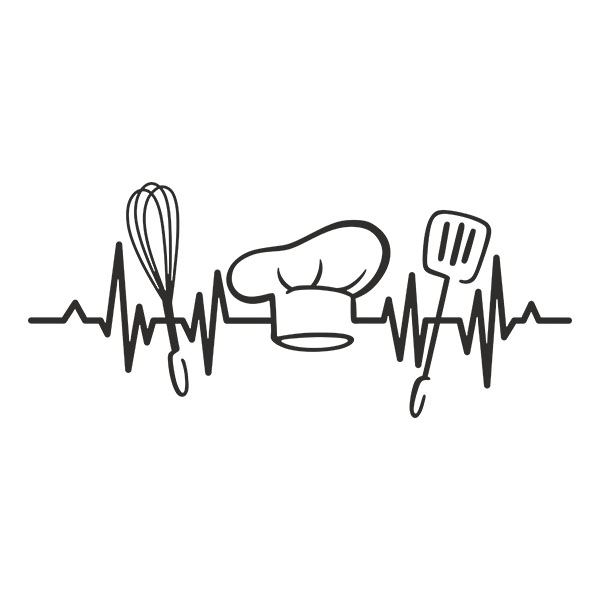 Adesivi per Auto e Moto: Chef Cardiogramma