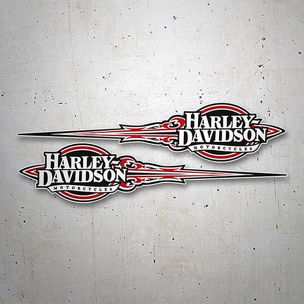 Adesivi per Auto e Moto: Kit Harley Davidson Rosso Adrenalina