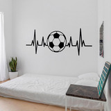 Adesivi Murali: Elettrocardiogramma a forma di pallone da calcio 2