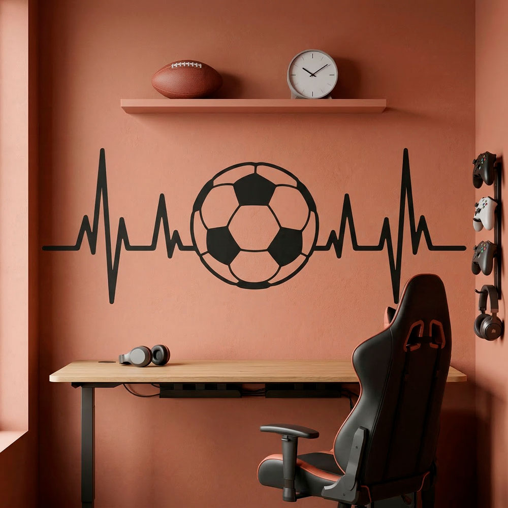 Elettrocardiogramma a forma di pallone da calcio 3