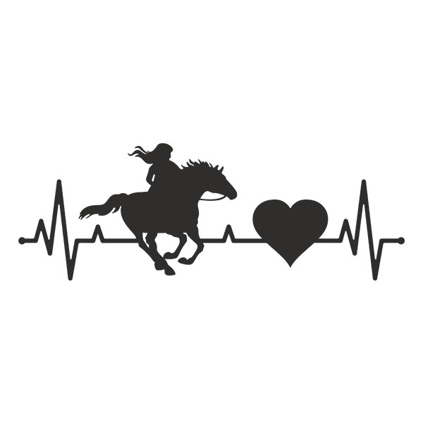 Adesivi Murali: Elettrocardiogramma equestre