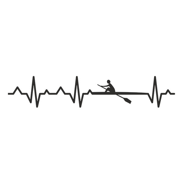 Adesivi Murali: Elettrocardiogramma di canottaggio