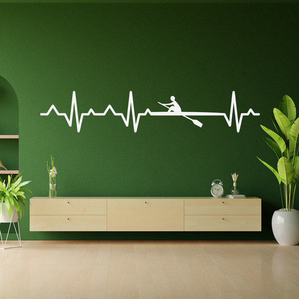 Adesivi Murali: Elettrocardiogramma di canottaggio