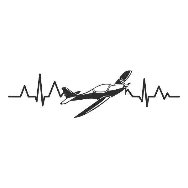 Adesivi Murali: Elettrocardiogramma Aereo