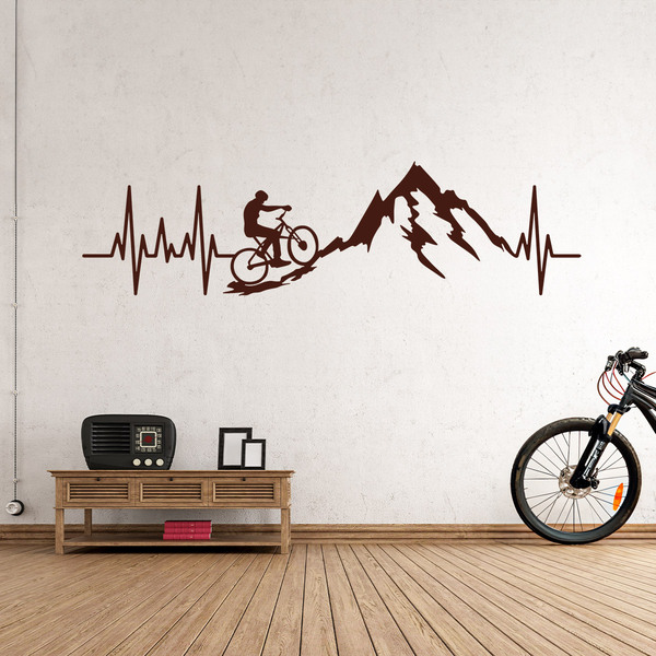 Adesivi Murali: Elettrocardiogramma Mountain Bike