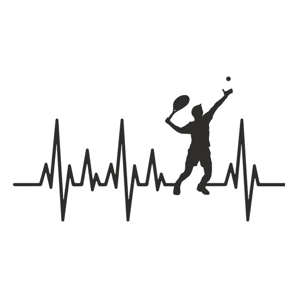 Adesivi Murali: Elettrocardiogramma Tennis