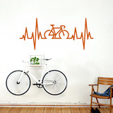 Adesivi Murali: Elettrocardiogramma su Bicicletta da Strada 2